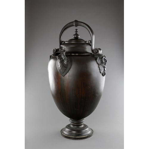 A Fine Monumental Ovoid Bronze Vase or Ewer 'after the antique'
